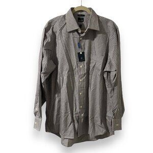 Chaps Classic Fit Non-Iron Plaid Button Down Men's Size Large 16 1/2 34/35 NWT